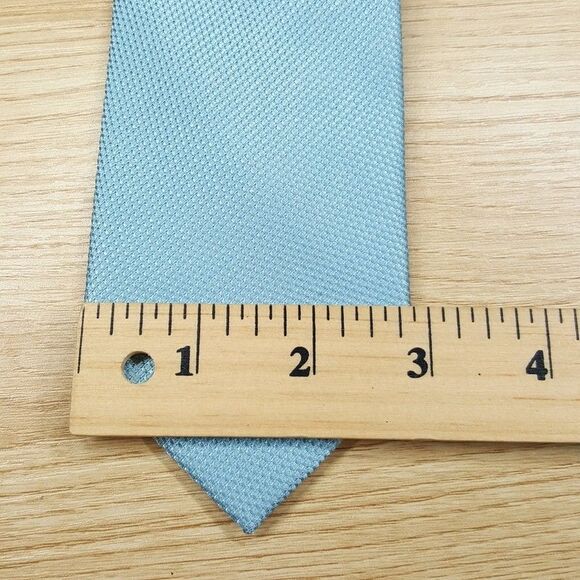 CALVIN KLEIN Mens Neck Tie Blue Textured Micro Print Silk Blend Classic Pointed - Picture 5 of 6
